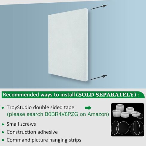 لوحة صوتية TroyStudio - 16 × 12 × 0.5 بوصة، 6 عبوات سميكة وعازلة للصوت ولوحة ممتصة للصوت، بلاط معالجة صوتية للجدار والسقف لاستوديو التسجيل، المنزل in Kuwait