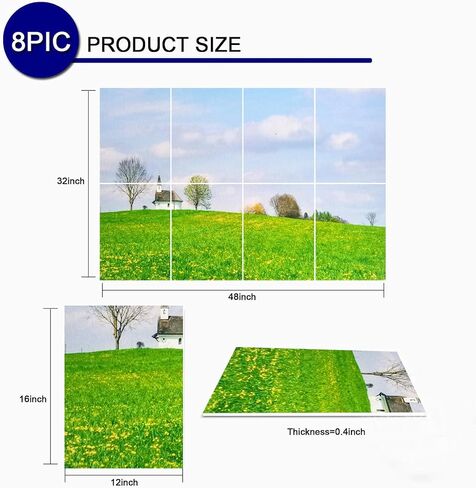 لوحات فنية صوتية، 8 قطع من الواح امتصاص الصوت ذاتية اللصق، لوحة جدارية صوتية، لوحات عازلة للصوت مناسبة لغرفة المعيشة والمكتب واستوديو التسجيل، لوحات صوتية 32 × 48 انش in Kuwait