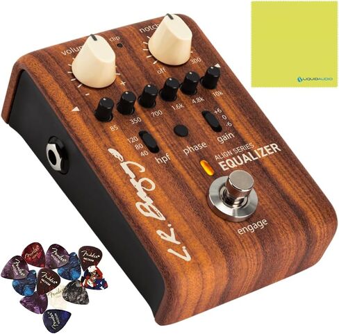 LR Baggs Align Series Equalizer Acoustic Guitar EQ Pedal Bundle w/ 12x Fender Picks and Liquid Audio Polishing Cloth in Saudi Arabia