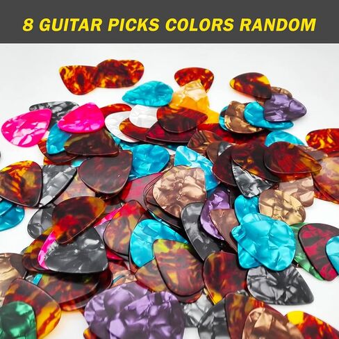حامل سلسلة المفاتيح HNDJYT Guitar Pick، حقيبة Plectrums من جلد البولي يوريثان، حقيبة حافظات مفاتيح Plectrum، هدية للاعبي الجيتار، لفاف سلسلة الجيتار in Kuwait