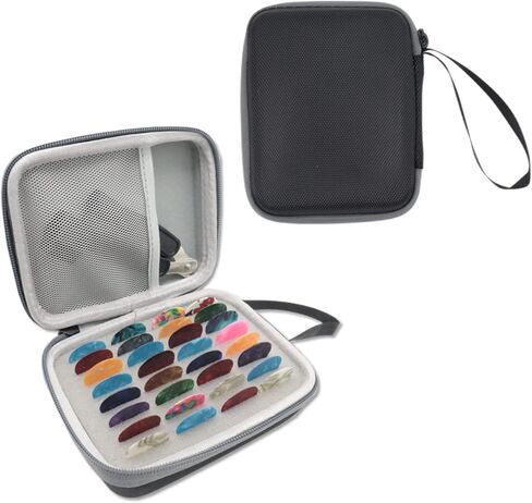 Cheerock EVA Guitar Pick Holder Case, Large Capacity Guitar Pick Case, Portable Guitar Picks Holder, Guitar Pick Box Keep Guitar Picks Organized Compatible with Small Guitar Accessories in Kuwait