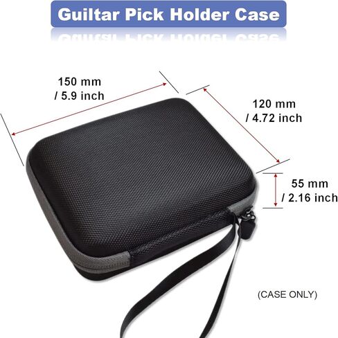 Cheerock EVA Guitar Pick Holder Case, Large Capacity Guitar Pick Case, Portable Guitar Picks Holder, Guitar Pick Box Keep Guitar Picks Organized Compatible with Small Guitar Accessories in Kuwait