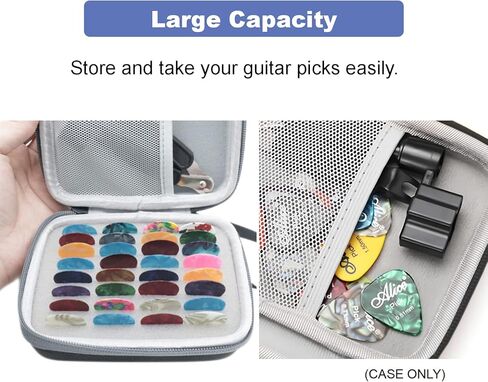 Cheerock EVA Guitar Pick Holder Case, Large Capacity Guitar Pick Case, Portable Guitar Picks Holder, Guitar Pick Box Keep Guitar Picks Organized Compatible with Small Guitar Accessories in Kuwait