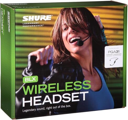 نظام الميكروفون اللاسلكي Shure BLX14/P31 UHF - مثالي لمكبرات الصوت وفناني الأداء والعروض التقديمية - عمر البطارية 14 ساعة، نطاق 300 قدم | يتضمن ميكروفون سماعة الرأس PGA31، وجهاز استقبال أحادي القناة | فرقة H11 in Saudi Arabia