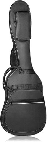Flexzion Electric Guitar Bag - Soft Guitar Case 38 40 41 Electric Guitar Gig Bag - 5 mm Padding Travel Gig Bag with Carrying Handles, Adjustable Backpack Strap, & Neck Strap, Black in Saudi Arabia