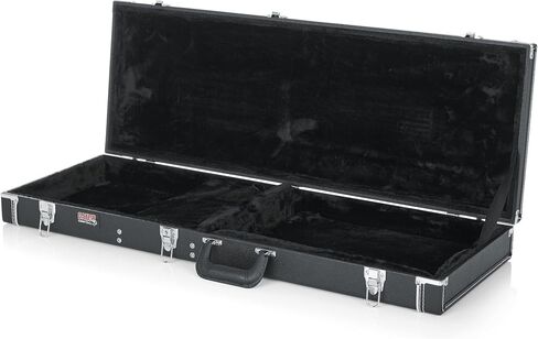 Gator GWE-LPS-BLK Hard-Shell Wood Case for Single-Cutaway Electric Guitars such as Gibson Les Paul - Bundle with Picks, Cable, Strap, and Austin Bazaar Polishing Cloth in Saudi Arabia