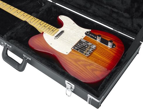Gator GWE-LPS-BLK Hard-Shell Wood Case for Single-Cutaway Electric Guitars such as Gibson Les Paul - Bundle with Picks, Cable, Strap, and Austin Bazaar Polishing Cloth in Saudi Arabia