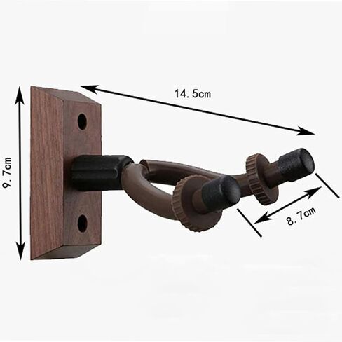 حامل حامل حامل للتعليق على الحائط من Vshinic جيتار مع مسامير، حامل حامل حامل للتعليق على الحائط على جيتار الجوز الأسود للجيتار الكهربائي الصوتي والباس والمندولين والكمان والقيثارة in Kuwait