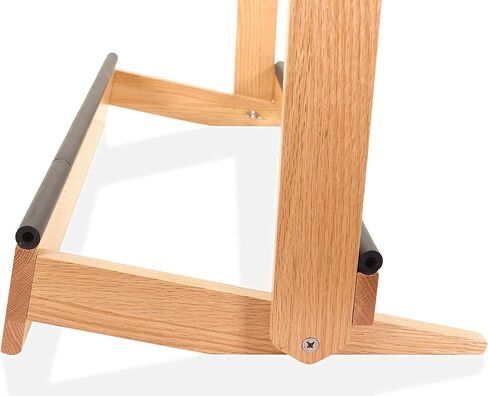 استديوهات Saintfield - حامل جيتار خشبي للجيتار الكهربائي أو الصوتي أو باس - حامل تخزين متعدد القيثارة من البلوط الصلب - كامل مع خيط تنظيف in Kuwait