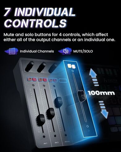 ALABS Fxcaster Podcast Equipment Bundle - All-in-One Podcasting Starter Setup with 7-Channel Soundboard, Audio Interface, and 25mm Diaphragm XLR Microphone for Live Streaming, Recording, and TikTok in Kuwait