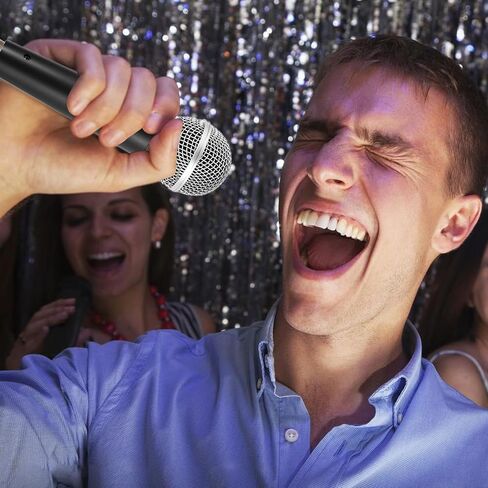 تومان برو ميكروفون كاريوكي سلكي، ميكروفون محمول للغناء، ميكروفون صوتي ديناميكي قلبي مع كيبل اكس ال ار بطول 16.4 قدم لمكبر الصوت AMP، ميكروفون احترافي لتسجيل الغناء in Kuwait