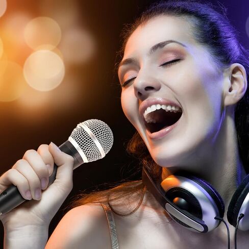 تومان برو ميكروفون كاريوكي سلكي، ميكروفون محمول للغناء، ميكروفون صوتي ديناميكي قلبي مع كيبل اكس ال ار بطول 16.4 قدم لمكبر الصوت AMP، ميكروفون احترافي لتسجيل الغناء in Kuwait