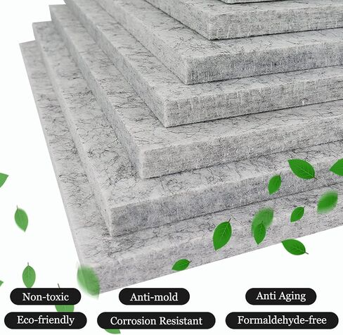 لوحات امتصاص الصوت السميكة من BXI - 12 حزمة من الألواح الصوتية الكثيفة مقاس 12 × 12 × 0.5 بوصة، ولوحات صوت لتقليل الضوضاء الصدى، ولوحات استوديو قابلة للمعالجة الصوتية للجدار والسقف in Kuwait