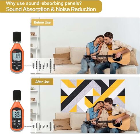 Tutmyrea 41 Pack Self-Adhesive Triangular Acoustic Panels, 88"X35" Sound Absorbing Panels, Soundproof Wall Panels, Wall Decoration Art Soundproof Wall Panels for Studios, Homes, Offices(Mountain Peak) in Saudi Arabia