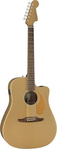Fender Redondo Player Acoustic Electric Guitar Bundle with Midnight Blue Gig Bag, Strap, Clip-on Tuner, Strings, String Winder, Picks, and Austin Bazaar Instructional DVD - Natural in Saudi Arabia