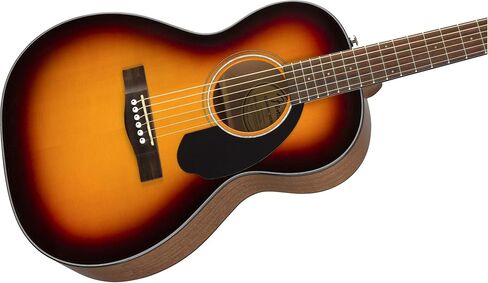 حزمة جيتار صوتي من Fender CP-60S ذات قمة صلبة بحجم صالون مع حقيبة الحفلة والموالف والحزام والأوتار واللقطات ودروس Fender Play عبر الإنترنت وأقراص DVD التعليمية لأوستن بازار - Sunburst in Kuwait