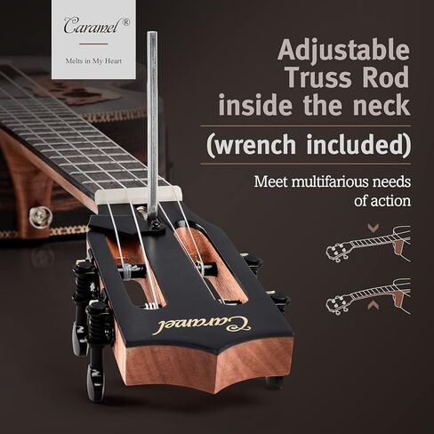 الكراميل خشب الأبنوس الباريتون القيثارة 30 بوصة الخشب LCD اللون عرض الكهربائية القيثارة عدة هاواي المبتدئين الغيتار حزمة حزمة حقيبة أزعج، حزام، سلاسل، مجموعة جبل الجدار in Kuwait
