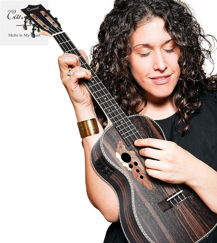 الكراميل خشب الأبنوس الباريتون القيثارة 30 بوصة الخشب LCD اللون عرض الكهربائية القيثارة عدة هاواي المبتدئين الغيتار حزمة حزمة حقيبة أزعج، حزام، سلاسل، مجموعة جبل الجدار in Kuwait