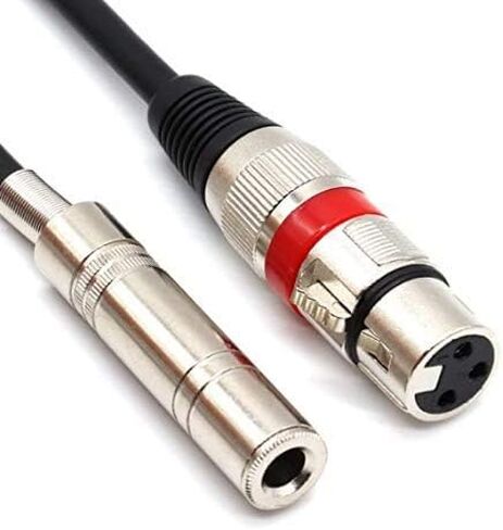 كابل محول SiYear 6.35 مم 1/4 بوصة أنثى إلى XLR ذكر، كابل ربط TS/TRS إلى XLR 3 Pin (10 أقدام) in Kuwait
