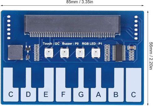 Mini Piano Module, Mini Piano Module for Micro:bit, Mini Piano Module Expansion Board Capacitive Touch Controller TTP229 I2C Interface for Micro:bit in Saudi Arabia