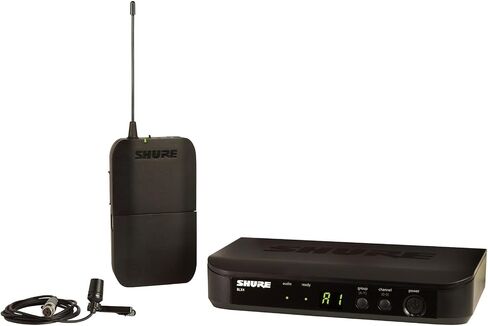 Shure BLX14/CVL UHF Wireless Microphone System - Perfect for Interviews, Presentations, Theater - 14-Hour Battery Life, 300 ft Range | Includes CVL Lavalier Mic, Single Channel Receiver | H8 Band in Kuwait