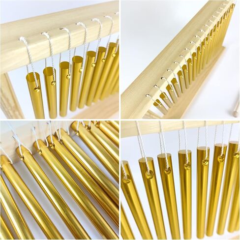 LOONELO 20-Tone Top Bar Chime,Wind Chime Instrument Percussion for Music Classroom,Meditation,Yoga with Mounting Stand and Mallet (Gold) in Saudi Arabia