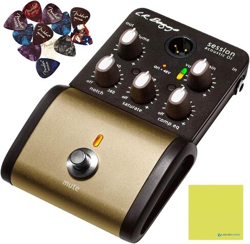 LR Baggs Session DI Acoustic Guitar Preamp + DI Bundle w/ 12x Fender Picks and Liquid Audio Polishing Cloth in Saudi Arabia