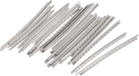 MECCANIXITY Electric Guitar Fret Wire Guitar Fretboard 22 Fret 2.2mm Silver Tone for Guitar Fingerboard Replacement, Pack of 22 in Kuwait