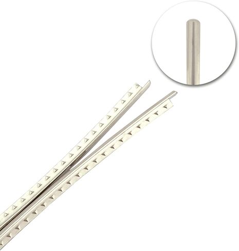 أسلاك روباتون جيتار فريت سلك نصف كروية 2.7 مم 22 فريت مقطوعة مسبقًا متوافقة مع لوحة أصابع الجيتار الكهربائية البديلة باللون الفضي. in Kuwait