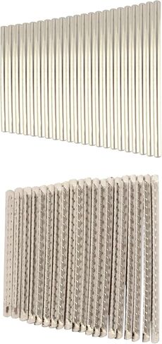 أسلاك روباتون جيتار فريت سلك نصف كروية 2.7 مم 22 فريت مقطوعة مسبقًا متوافقة مع لوحة أصابع الجيتار الكهربائية البديلة باللون الفضي. in Kuwait