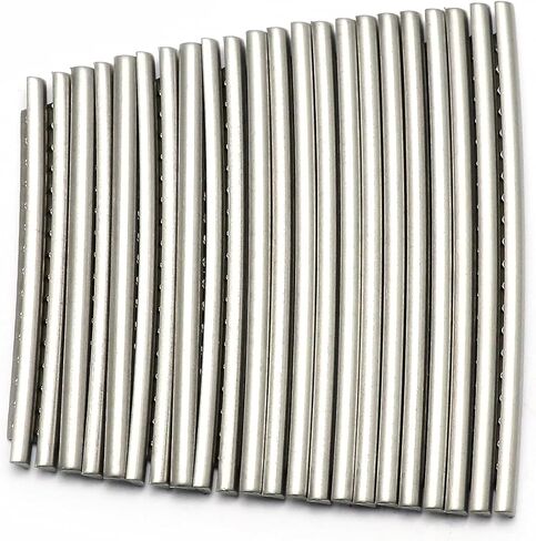 أسلاك روباتون جيتار فريت سلك نصف كروية 2.7 مم 22 فريت مقطوعة مسبقًا متوافقة مع لوحة أصابع الجيتار الكهربائية البديلة باللون الفضي. in Kuwait