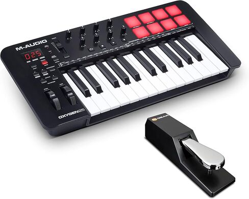 M-Audio Oxygen 25 (MKV) – 25 Key USB MIDI Keyboard Controller With Beat Pads, Smart Chord & Scale Modes, Arpeggiator and Software Suite Included in Kuwait
