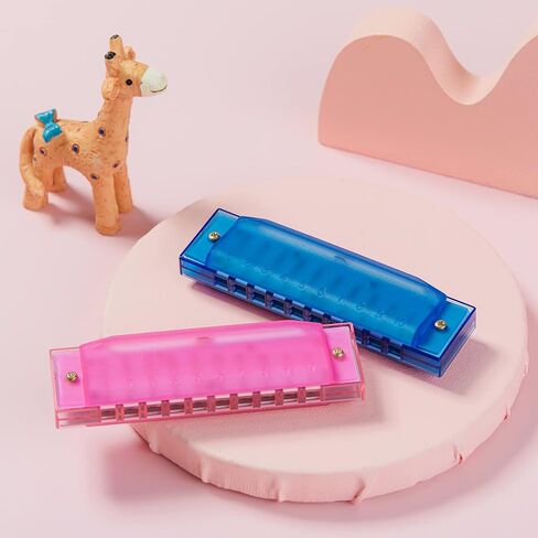 EAST TOP 3Pcs Recorder Musical Instrument Set Including Harmonica,Flute,Tambourine for Kids,Children,Students Playing As Gift, hot Pink in Saudi Arabia