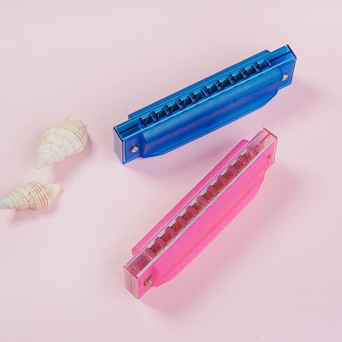 EAST TOP 3Pcs Recorder Musical Instrument Set Including Harmonica,Flute,Tambourine for Kids,Children,Students Playing As Gift, hot Pink in Saudi Arabia