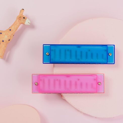 EAST TOP 3Pcs Recorder Musical Instrument Set Including Harmonica,Flute,Tambourine for Kids,Children,Students Playing As Gift, hot Pink in Saudi Arabia