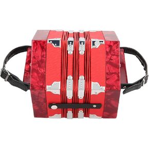Eujgoov Concertina Accordion, 20-Button Concertina Accordion, Portable Professional for Adults Musical Instrument Supplies(Sky Blue)