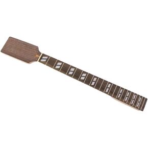 Electric Guitar Neck 22 Fret 25.5 inch Mahogany Wood with Rosewood Head stock Veneer & Fretboard DIY Parts Replacement Paddle Head Unfinished Electric Guitar Neck Replacement Bolt On Heel in Kuwait