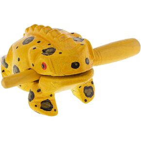 3.5" Wooden Frog Guiro Rasp Instrument - Percussion Musical Tone Block Craft (Blue) in Kuwait