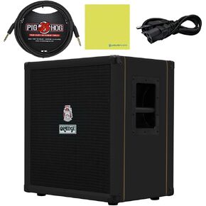 مجموعة Orange Amps Crush Bass 50 1x12 50W Bass Combo باللون الأسود مع كابل أدوات منسوج باللون الأسود وكابل الطاقة وقطعة قماش لتلميع الصوت السائل in Kuwait