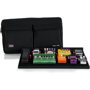 Gator Cases Pro Size Wood Pedal Board with Built-in 9V and 18V Multi-Output DC Power Source & Nylon Carry Bag | 30 x 16" (GPTPROPWR)