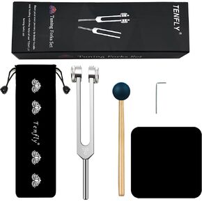 TENFLY 417 Hz Tuning Fork Set, Aluminum Alloy Tuning Fork for Healing, Chakra, Sound Therapy, Keep Body, Mind and Spirit in Perfect Harmony
