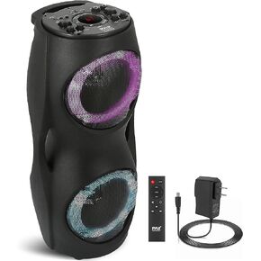 Pyle Portable Bluetooth PA Speaker System - 800W Indoor/Outdoor Bluetooth Speaker Portable System w/TWS, Recorder, Microphone in, Party Lights, USB SD Card Reader, FM Radio, Carry Handle PPHP62LB in Saudi Arabia