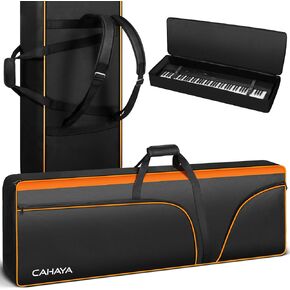 CAHAYA 61 Key Keyboard Case Electric Keyboard Piano Gig Bag Portable 600D Oxford Cloth 12mm/0.5inch Thick Padded Case with Side Handles and Adjustable Shoulder Straps CY0315 in Kuwait