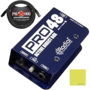 Radial Engineering Pro48 Active Direct Box Bundle w/Pig Hog Mic Cable and Liquid Audio Polishing Cloth in Saudi Arabia