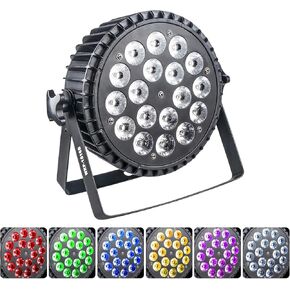 LED Par Lights,18x12w LED RGBW 4IN1 Par Led Light for Stage Lighting, Led Wash Light DMX Uplights DJ Par Can Lights with Sound Activated Party Lights Dj Disco Lights for Wedding Lighting
