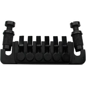 Guyker Guitar TP-6 Bridge Stop Bar - Vintage 70's Bridges Tailpiece with Studs and Inserts Replacement Compatible with LP Les Paul SG ES 6 String Electric Guitar(Black)