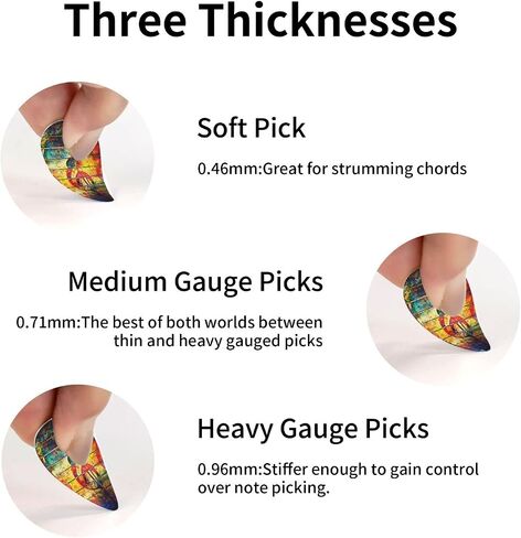 Cute Dinosaur Guitar Picks for Acoustic Guitar Thin Medium Heavy Plectrum Picks for Electric Guitar Bass Mandolin 12 Pack 0.46 0.71 0.96mm in Saudi Arabia