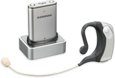 نظام Samson Airline Micro Earset اللاسلكي مع جهاز إرسال أحادي الأذن قابل لإعادة الشحن وجهاز استقبال قابل لإعادة الشحن (قناة K5) in Saudi Arabia