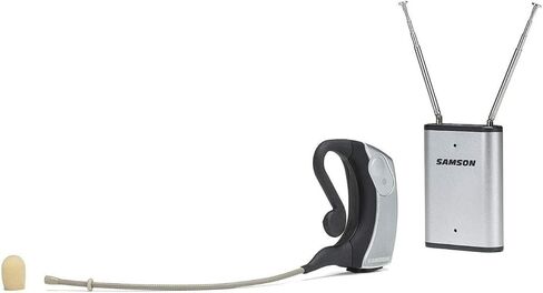 نظام Samson Airline Micro Earset اللاسلكي مع جهاز إرسال أحادي الأذن قابل لإعادة الشحن وجهاز استقبال قابل لإعادة الشحن (قناة K5) in Saudi Arabia