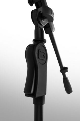 Gator Frameworks Tripod Mic Stand with Soft Grip Twist Clutch, Boom Arm, and Both 3/8" and 5/8" Adapters; Min/Max Height - 6"/99" (GFW-MIC-2020),Black in Saudi Arabia